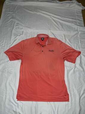 FootJoy Coosaw Creek Country Club Performance Golf Polo Shirt Coral Size L